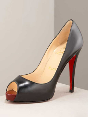 Christian Louboutin Very Prive - Black w/Red Toe