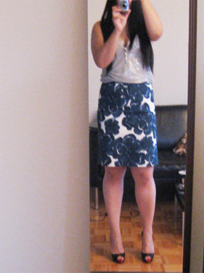 J.Crew Canterbury Bells Pencil Skirt