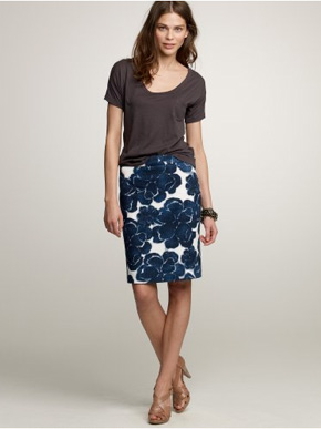 Canterbury Bells Pencil Skirt