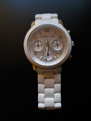 Michael Kors White Midsized Chronograph Watch