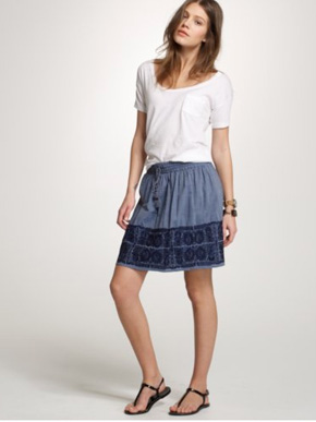 J.Crew Embroidered Zafrina Skirt