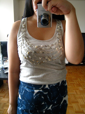 J.Crew Sequin Necklace Tank