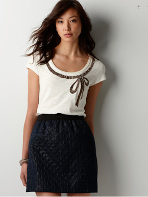 Ann Taylor Loft Shimmering Jacquard Skirt