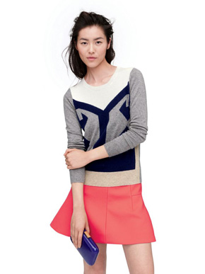 J.Crew Fluted Skirt in Double Crepe