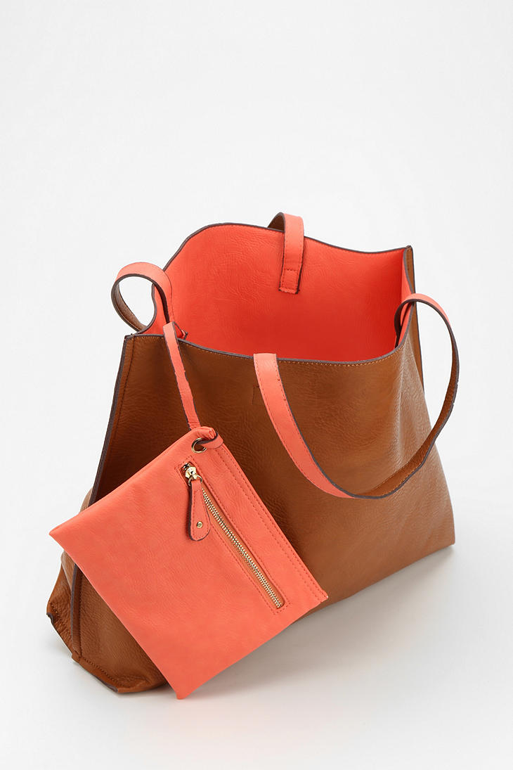 Urban Outfitters Reversible Vegan Leather Oversized Tote