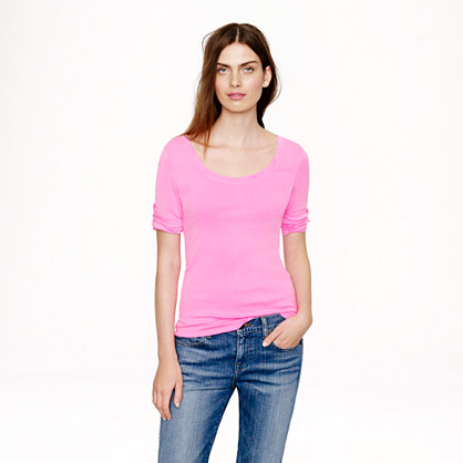 J.Crew Perfect Fit Ballet Button Tee