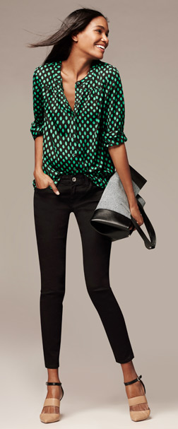 Banana Republic Bold Dot Blouse