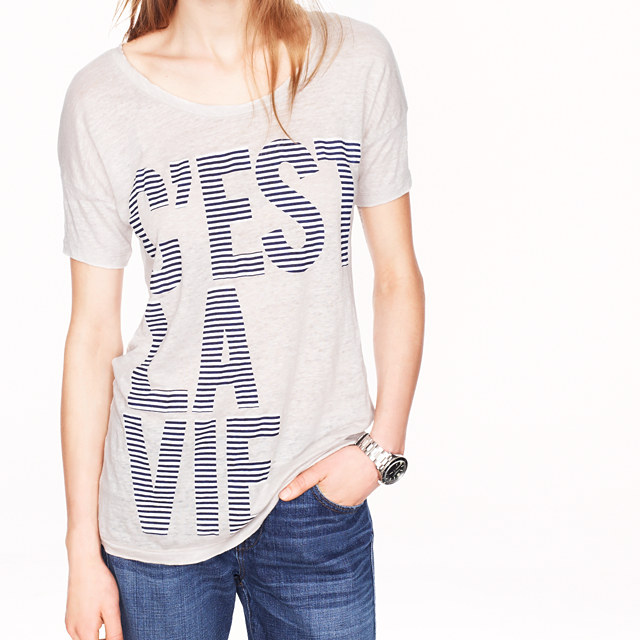 jcrew cest la vie tee