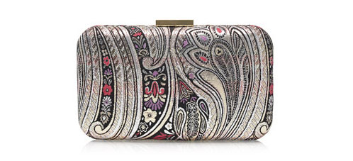 jcrew metallic paisley minaudiere