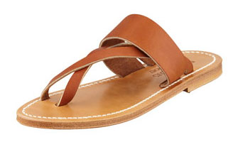 K. Jacques Nehru Crisscross Flat Thong Sandals