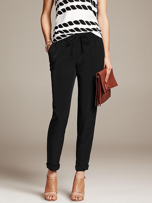 Banana Republic Black Drapey Pant