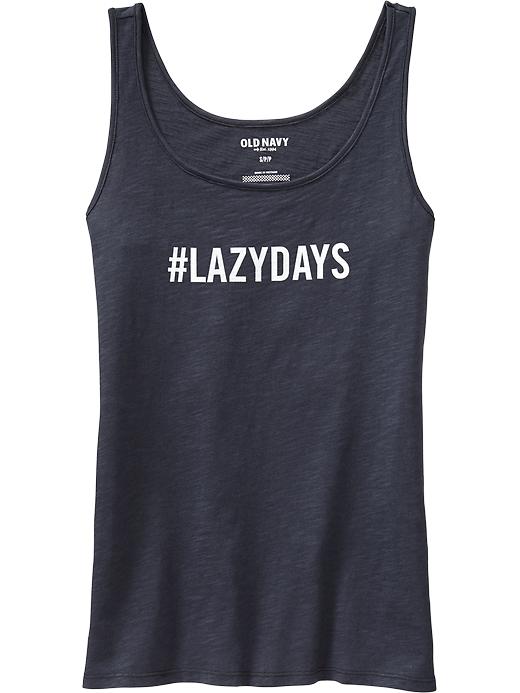 Old Navy #Lazydays Graphic Slub-Knit Tank