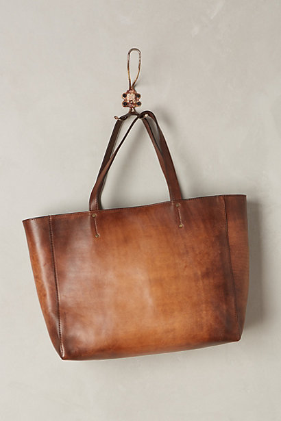 Anthropologie Alchimia Burnished Leather Tote