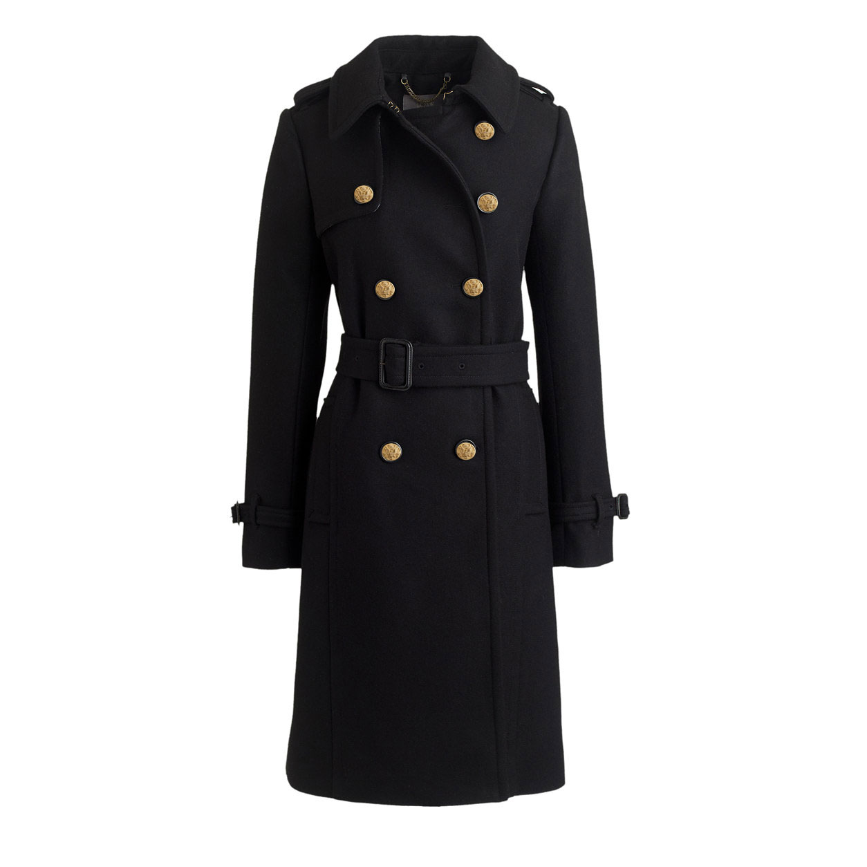 J.Crew Icon Trench in Wool Cashmere Black