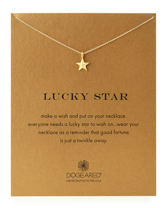 Dogeared Lucky Star Pendant Necklace