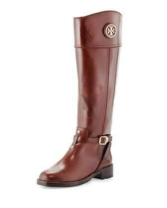 Tory Burch Teresa Logo Riding Boot