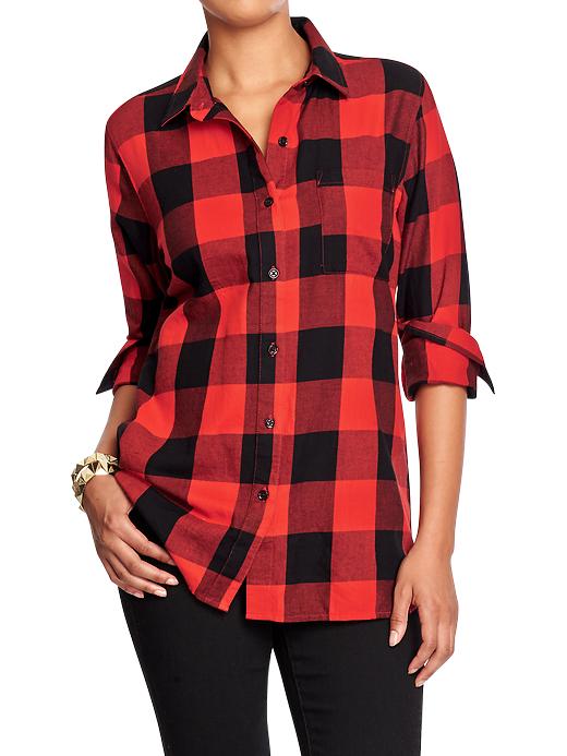 Old Navy Plaid Flannel Boyfriend Shirt