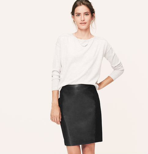 Loft leather outlet skirt