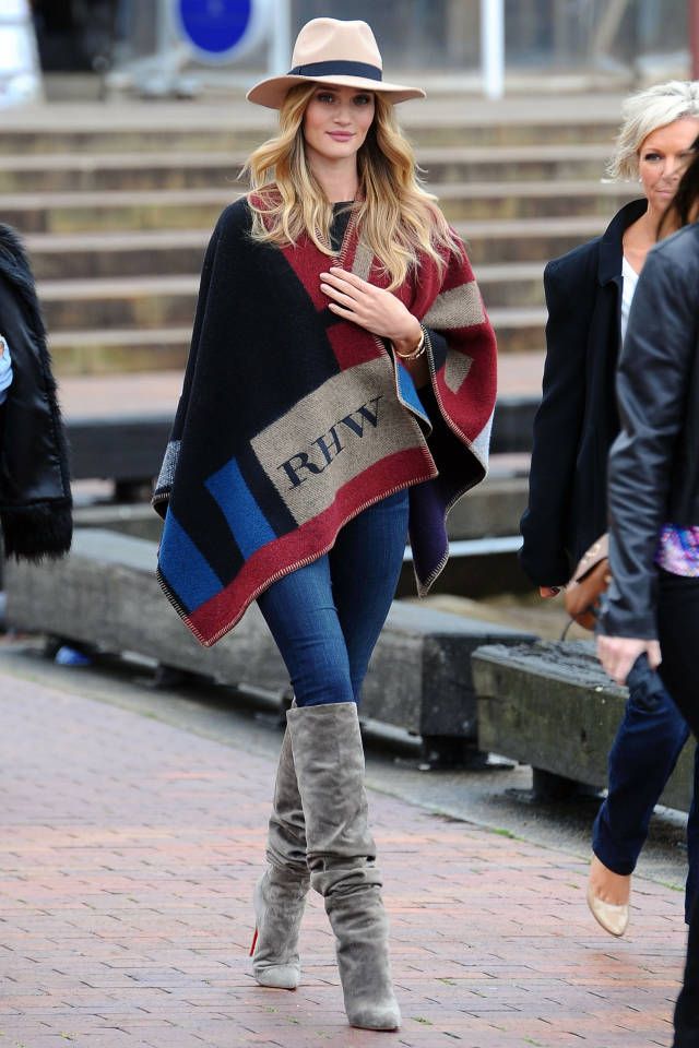 Burberry Colorblock Check Blanket Poncho