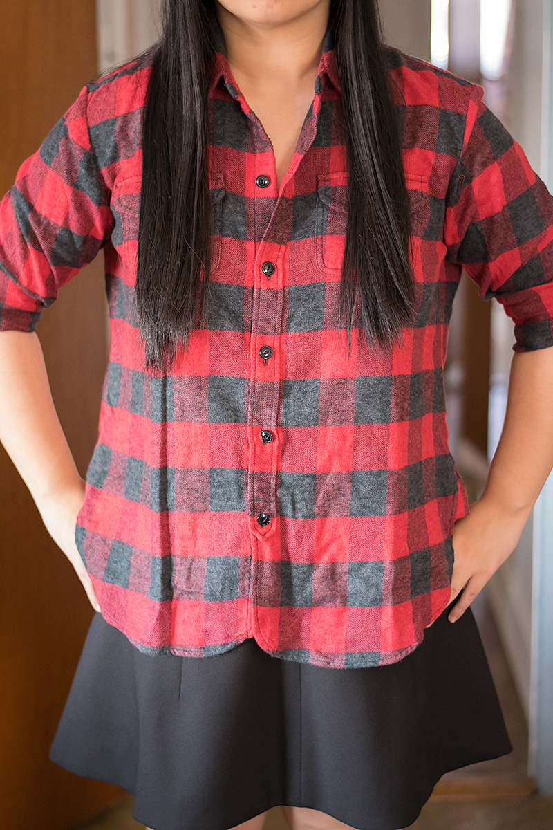 Madewell Flannel Cargo Workshirt in Buffalo Check Plaid